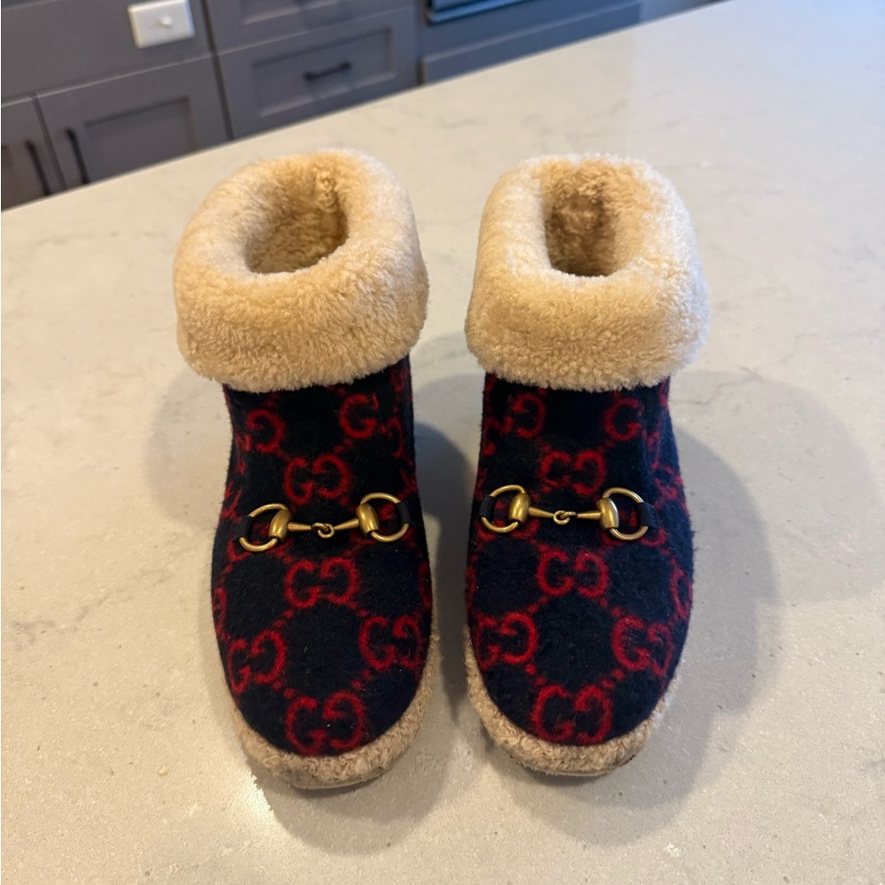 Gucci Cream Baby Booties